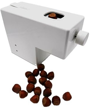 Pelamatic - Máquina Eléctrica para Pelar y Partir Almendras, Nueces y Avellanas | Modos Manual y Automático | Regulador de Tamaño | Fácil de Limpiar, Blanco, Plástico