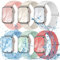 Superuper 6 Pack Waterproof Stretch Band Compatible for Apple Watch Straps 40mm 41mm 46mm 45mm 40mm 44mm 42mm 38mm 49mm for Women Men, Elastic Sweatproof Strap for iWatch SE 10 9 8 7 6 5 4 3 2 1 Ultra
