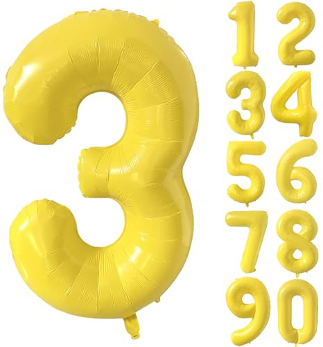 Gelbe Luftballon 40 Zoll Zahlenballon Groß Gelb Luftballon 3 Gelb Geburtstag Ballon Gelbe Folienballon Zahl 3 Helium Ballon 3 Mädchen Jungen Geburtstagsdeko Jubiläum Party Deko