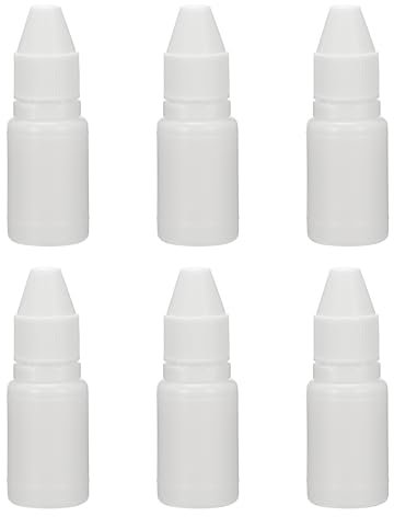 PATIKIL 0,33 Unzen Nachfülltinte für Stempel und Stempelkissen, 6 Stück 10 ml Stempelkissen-Nachfülltinte für Bürostempel Selbstfärbestempel Datumstempel Scrapbooking, Weiß