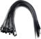 50pcs 550mm x 9mm Long Heavy Duty Cable Tie, Wide UV Resistant 60KGS/132LBS Tensile Strength for HVAC Outdoor Construction, Ultra Strong Self Locking Extra Long Zip Tie Wraps, Black