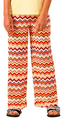 Garcia Mädchen Bunte Chevron-Hose Sommerhose, Größe:164, Farbe:Manderin red