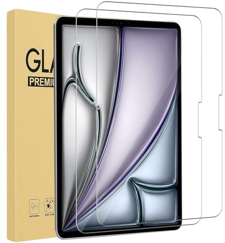 Andwing 2 protectores de pantalla de cristal blindados para iPad Air de 11 pulgadas 2025 M3/2024 M2, protector de pantalla para iPad Air de 7/6ª generación