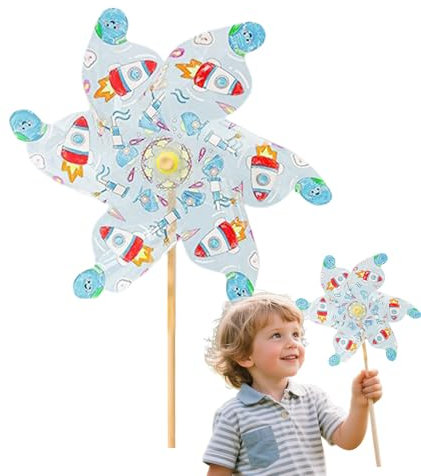 Spielzeug Windrad, Handgefertigte Outdoor Windmühle, Bastelaktivität Zum Zusammenbauen Und Bemalen Für Garten Hof Park