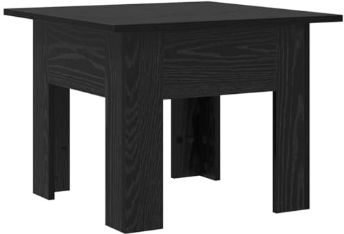 vidaXL Coffee Table Black oak Engineered wood, Stylish Living Room Coffee Table, Rectangular Modern Surface, Durable Minimalist Furniture for Home Interior Decor