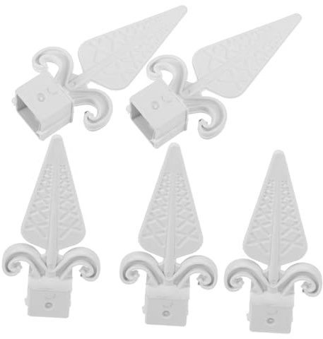 CLISPEED 10Pcs Weldable Plastic Fence Finial Post Tops Durable Pointed Decorative Fence Post Caps for Outdoor Garden Gate Security and Privacy Enhancement Easy DIY Installation