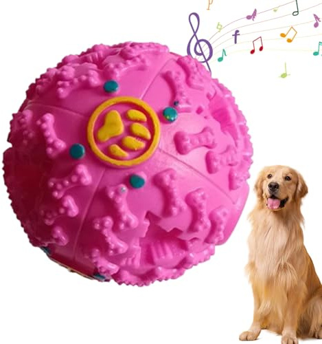 Animal Puzzle Toy – Kauspensator für Haustiere, Humming Noise Wobbler Squeak Device, Dispensator für die Behandlung des Trainings, Denta Mastspielzeug