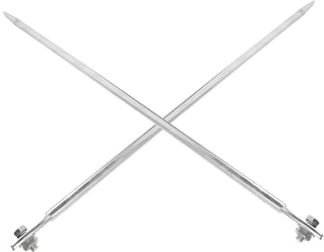 Ipetboom 2 pièces Piquet de Terre Fer Ø pour Mise Terre Clôture Électrique et Antenne Accessoire de Sécurité Électrique Domestique et Industriel