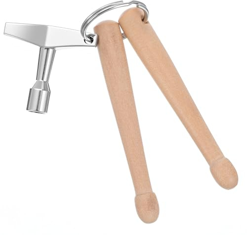Bremorou Schlüsselanhänger Drum Sticks Aus Holz Leichtgewichtiger Drumstick-Anhänger Für Taschen Mini Drum Sticks Schlagzeug Schlüsselanhänger Dekoration Für Schlagzeuger Kette Percussion Geschenk