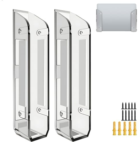 runyuanshuo Soporte Portatil Escritorio, Soporte Portatil, Bandeja Teclado Bajo Mesa, Multifunción de Pared y Bajo Escritorio Soportes Torre PC Ahorrador de Espacio Acabado Mate