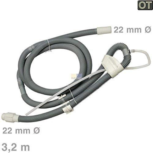 Ablaufschlauch 3,2m 22/22mmØ mit Entlüftungsschlauch, OT! 481253029389 Bauknecht