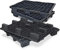 BRB 5x Leichtpalette im Euromaß, schwarz, LxBxH 1200x800x153 mm, Deckfläche durchbrochen …
