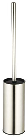 Toilet Brush Holder Brushed Nickel, Stainless Steel 304 Brushed Nickel Round Freestanding Toilet Bowl Brush and Holder for Bathroom