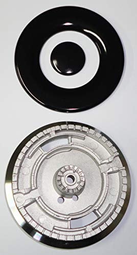 Whirlpool Bruciatore Tripla Corona ultrarapido completo di copertura smaltata lucida per cucina piano cottura a gas - 481236068319 - S6213+B