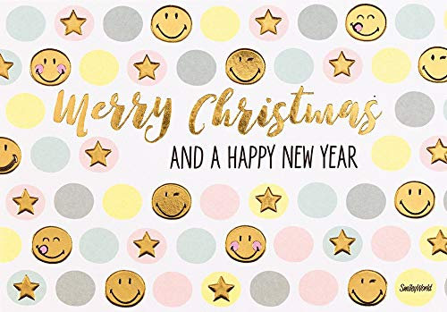 Perleberg freundliche Weihnachtskarte inklusive Umschlag mit Punkten- hochwertige Weihnachtspostkarte mit liebevoll gestalteten Motiv - Karte Weihnachten für schöne Weihnachtsgrüße - Grußkarte