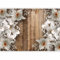 murando - Papier peint panoramique artistique 400x280 cm - Revêtement mural décoration pour chambre salon - Design moderne - Blanc marron vert - Bois fleurs lys nature ancien f-C-0426-a-a