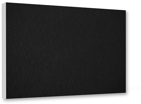 platino24 Akustipaneele 1 Element Colore Rechteck 825 x 550 x 50 mm Schwarz I Schallabsorber aus Basotect ® G+ mit Akustikfilz I Schalldämmung Wand & Decke I Akustikelement Wandpaneel