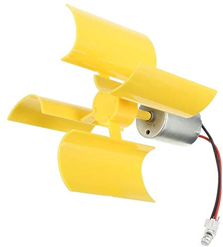POFET - Micro generatore eolico a 360°, turbina verticale con pale, mini motore per fai da te