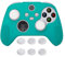 eXtremeRate PlayVital Cover Skin per Xbox Series X S Controller Joystick Custodia Protettiva Silicone Gomma Antiscivolo con 6 Copri Levette Analogiche(3D Borchiate Edizione)-Verde Acqua