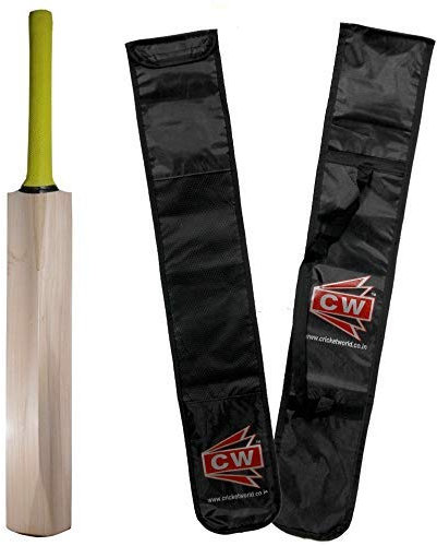 CW Schlichter Kashmir-Weidenschläger für Lederbälle, maßgefertigt, dicke Kanten, Junior-Kashmir-Weide, Cricket-Schläger, Jugendliche, Jungen, Männer, Erwachsene, volle Größe, für Herren (ab 14 Jahren)