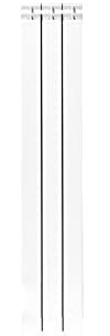Fondital 82HAM01403 Radiatore in alluminio estruso Garda DUAL 80, 1200 mm, 3 elementi, bianco