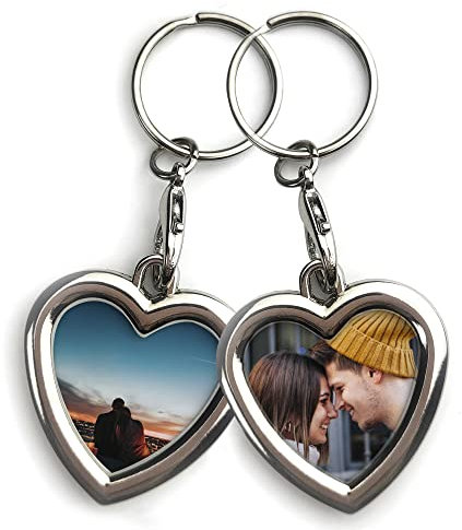 LolaPix Portachiavi personalizzati con foto. 2 lati personalizzati. Regali fotografici personalizzati. Finitura lucida. Vari modelli. AGATA