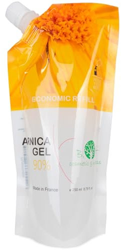Gel de Arnica EXTRA FUERTE Fórmula Altamente Concentrada Arnica 100% Natural Gel Masaje Muscular, Piernas Cansadas, Gel Masaje Deportivo (Sport Gel), Preparación y Reparación - 250 ml