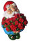BYYLECL Nain de jardin décoratif – Statue romantique de nain de jardin avec bouquet de roses rouges, parfaite pour décoration extérieure de terrasse, cour, pelouse