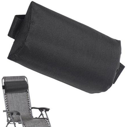 ARSBORUI Kopfstütze Kopfkissen Liegestuhl Kissen Sonnenliegen Gartenliege Gartenstuhl Gartenmöbel Liegestuhl Kopfstütze Kopfkissen Reisekissen Nackenkissen Strandliege Zubehör (Schwarz)