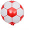 Fußball-Folienballon, rund, 45 cm, Weiß/Rot