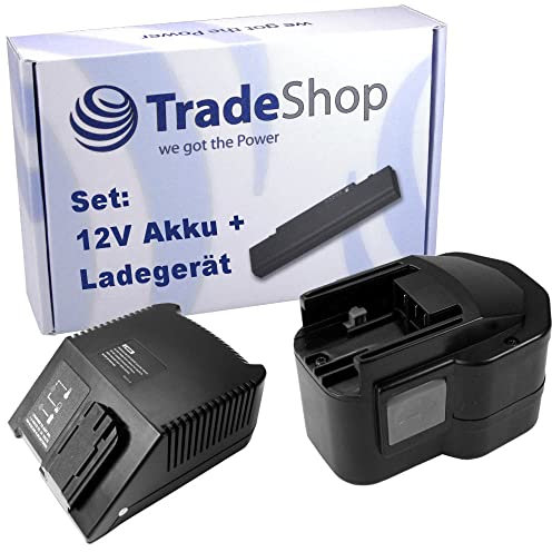 2in1 Angebot im Set: Schnellladegerät + NI-MH 12V 3300mAh Akku kompatibel mit AEG Milwaukee 4932367904 4932373522 4932376508 49-24-0150 PBS3000 BF12 System PBS3000 B12 BX12 BXS12 BXL12