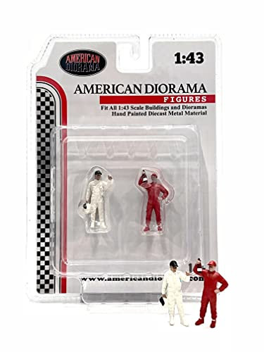 AMERICAN DIORAMA- Voiture Miniature de Collection, 76452, White/Red