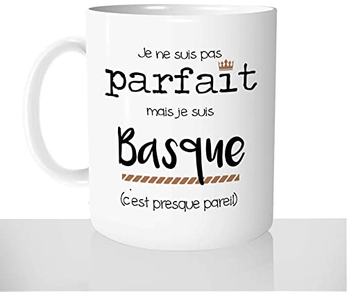 Mug-Cadeau Pas Parfait Mais Basque - Tasse Café Idée Cadeau Original Homme Pays Basque Région - Noël Anniversaire