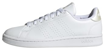 adidas Advantage Damen-Tennisschuhe, FTWBLA/FTWBLA/CERMET, Größe 38 2/3, Ftwbla Cermet, 38 2/3 EU