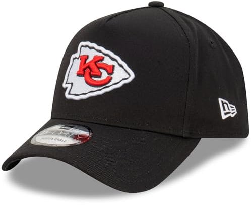 New Era Kansas City Chiefs NFL Evergreen Schwarz Verstellbare 9Forty A-Frame Cap - One-Size