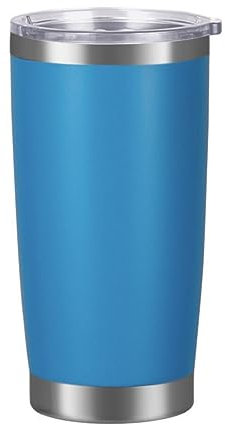 Gteller 20 oz Stainless Tumbler, Double Wall Stainless Steel Insulated Travel Mug for Keep Hot and Cool (Azure)