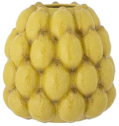 Bloomingville Limone, Zitronen Vase, Geld, Steingut - 82058576