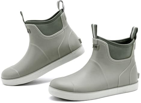 Rumkok Stivali Gomma Uomo, Stivali Da Pesca, Stivaletti Antinfortunistica Uomo, Da Esterno Antiscivolo Da Pioggia Shorty Boots, Comode Leggere Scarpe Da Giardino