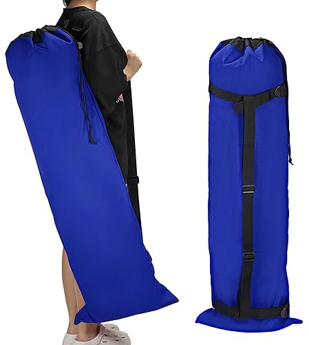 PATIKIL 47 Inch Camp Chair Replacement Bags, 2 Pack Heavy Folding Camping Chair Bag 900D Oxford Large Mouth Storage Bags with Shoulder Strap for Travel Camping, Blue