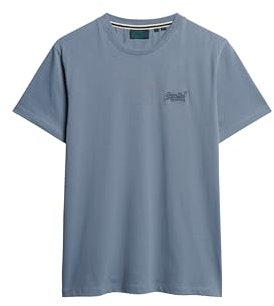 Superdry Unisex Essential Logo Emb Tee Ub Hemd, Blau (Heritage Washed Blue), XL