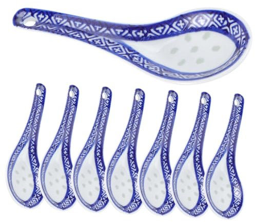 ABOOFAN 8piezas Cucharas De Chino Cuchara Sopera De Sopa Decorativa Multifunción Cerámica