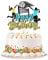Blumomon Volleyball-Kuchendekoration, Volleyball-Cupcake-Topper, Volleyballspieler, Kuchendekorationen für Volleyball-Thema, Mann, Jungen, Mädchen, Geburtstagskuchendekoration, Zubehör, 1 Stück