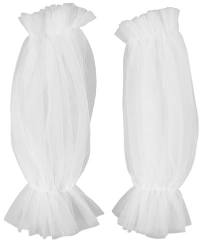 DEARMAMY Abnehmbare Puffärmel Brautkleid Tüll Abnehmbare Ärmel Hochzeitsgeschenk Brautaccessoires Weiß