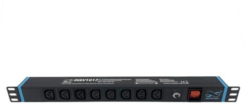 Infitronic INSV1017-19 1HE 8 Prises IEC C-13 multiprise avec Protection Contre Les surtensions