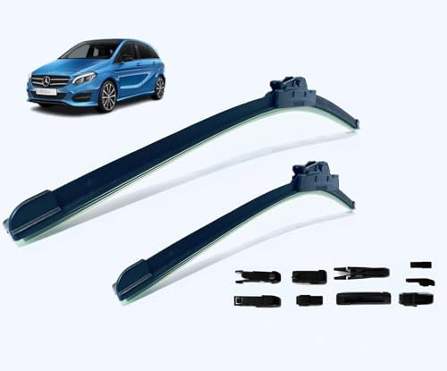 Par de escobillas limpiaparabrisas compatibles con Mercedes Clase B W246 del 11/2011 al 6/2015 – Medidas 65 48 cm Limpiaparabrisas para parabrisas delantero Aero Flat Nuevas