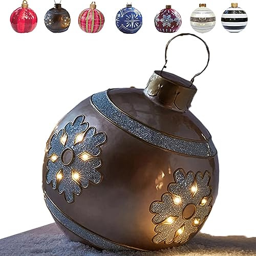 Inflatable Christmas Bauble - 60 cm Large Christmas Baubles Outdoor,christmas giant outdoor ornament, weihnachtskugel-ornamente-set ,Aufblasbare Weihnachtskugeln Ornamente,riesiger aufblasbarer kugeln