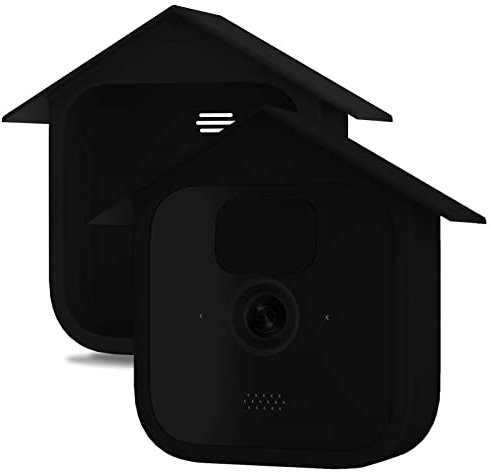 Silikonhülle für All-New Blink Outdoor Kamera, wasserdichte Case Silikone Schutzhülle für Blink Outdoor Camera, Weiche Leicht Hülle für Neue Blink Outdoor Sicherheitskamera, Schwarz (Type 2, 2 Stück)