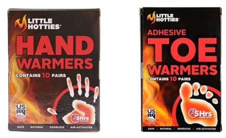 Little Hotties - Hand and Toe Warmers Bundle - 10 Pairs Hand and 10 Pairs Foot Warmers, Suitable for Outdoor Activities