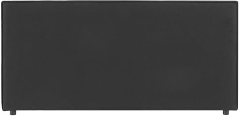 IDIMEX Tête de lit SERAFI 140 rembourrée, en Tissu Polyester pour lit 140 cm, sur Pieds en Plastique, Noir