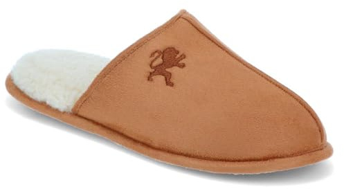 Pavers Faux-Fur-Lined Mule Slippers - Tan Size 11